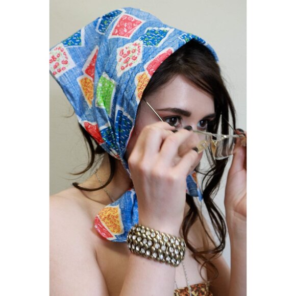 Summer Garden Hat Head Scarf Vintage Accessories - Picture 4 of 5